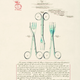 Design drawing of a combination knife-fork